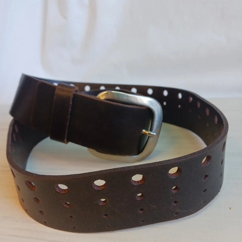Maurice's Brown Italian Leather Belt Large 34